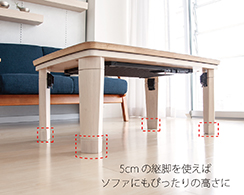 2_1-124 イメージ:高さ調節できる継足付き