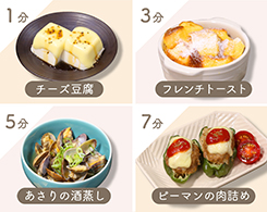 2_4-36 イメージ:1・3・5・7分のお手軽メニュー搭載