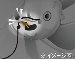 2_4-9 イメージ:毛髪巻き込み防止機構